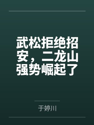 武松拒绝招安,二龙山强势崛起了 武松拒绝招安,二龙山强势崛起了